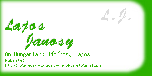 lajos janosy business card